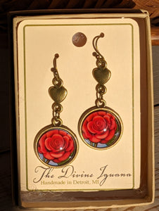 Hearts And Flower Earring