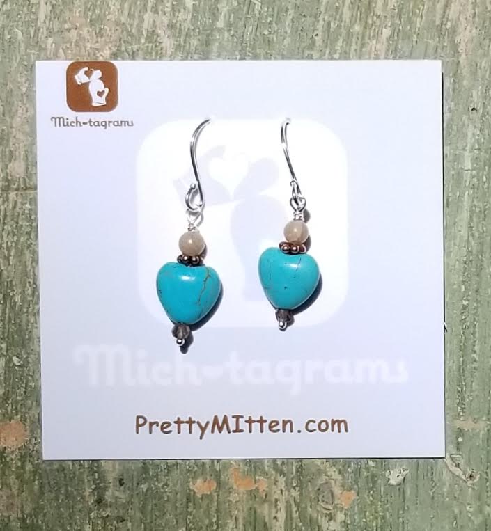 Turquoise Heart Earrings