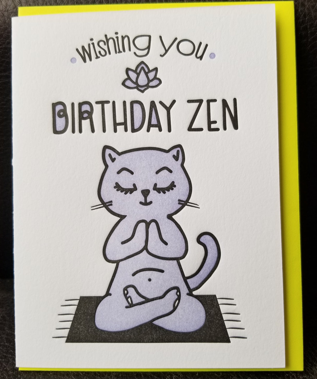 Zen Kitty Birthday Card