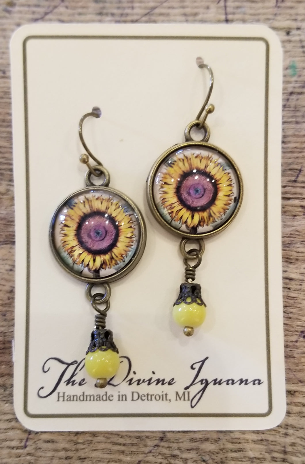 Sunflower Dangle Earring