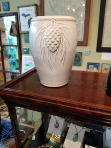 Pewabic White Pinecone Vase