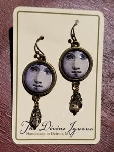 Victorian Lady Face Earrings