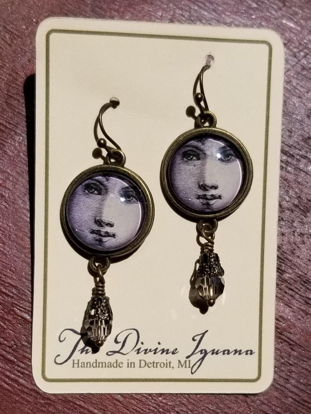 Victorian Lady Face Earrings